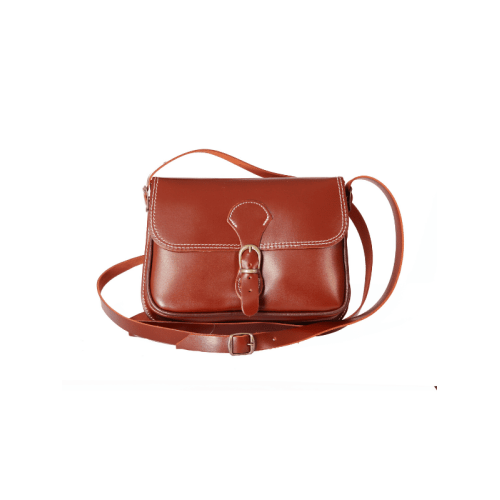 Bolso-bandolera de señora en piel marrón