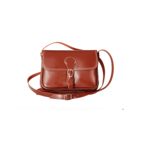 Bolso-bandolera de señora en piel marrón