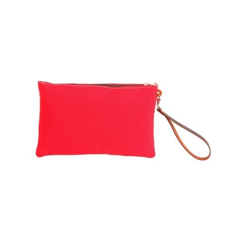 Bolso de mano rociero en piel color Rojo