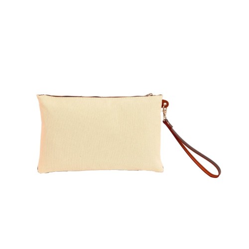 Bolso de mano rociero en piel color Crema