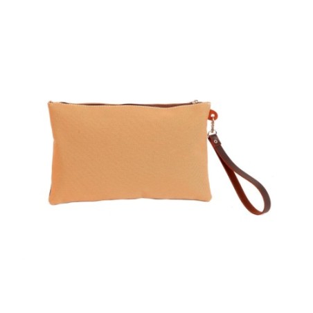 Bolso de mano rociero en piel color Beige