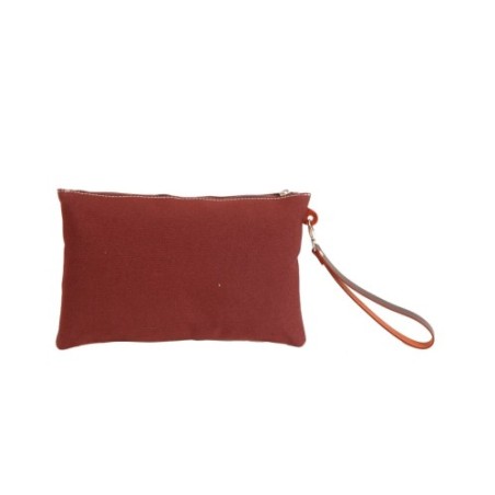 Bolso de mano rociero en piel color Marrón