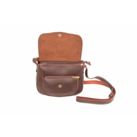 Bolso de piel color Engrasado con fondo Blanco con borlas Valverde