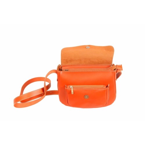 Bolso de piel color Cuero en fondo Blanco con borlas Valverde