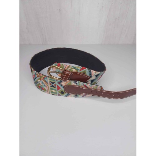 Cinturón rociero Color Marrón estampado con triángulos Rocío