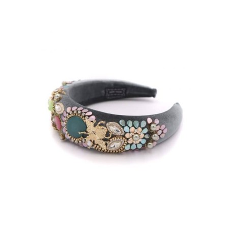 Diadema de pedrería multicolor