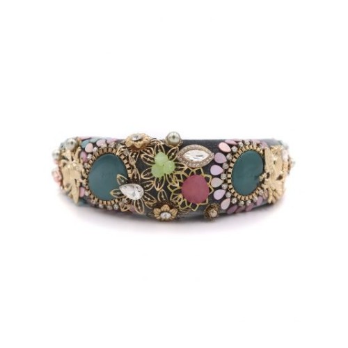 Diadema de pedrería multicolor