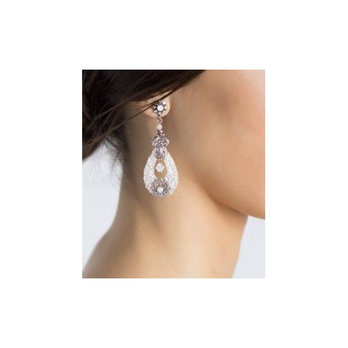 Pendientes de novia con forma de lágrima