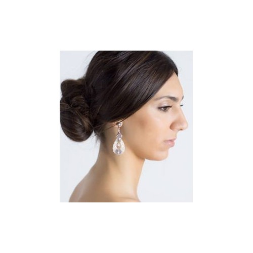 Pendientes de novia con forma de lágrima