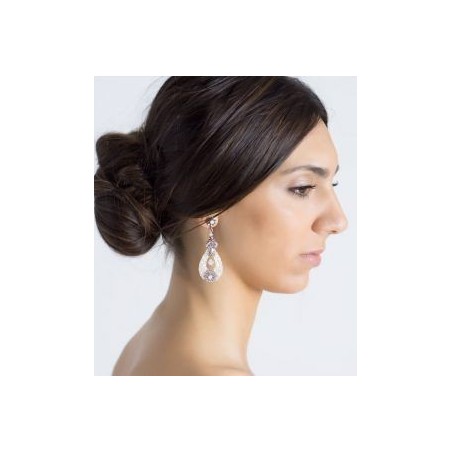 Pendientes de novia con forma de lágrima